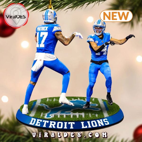 Detroit Lions Tim Patrick Christmas Ornaments