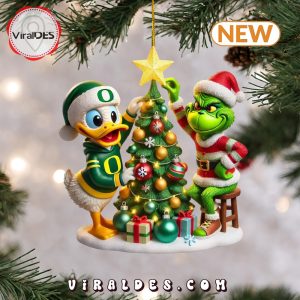 The Grinch Oregon Ducks With Christmas Tree Ornaments