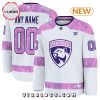 Custom Florida Panthers Pink In the Rink Hockey Jersey