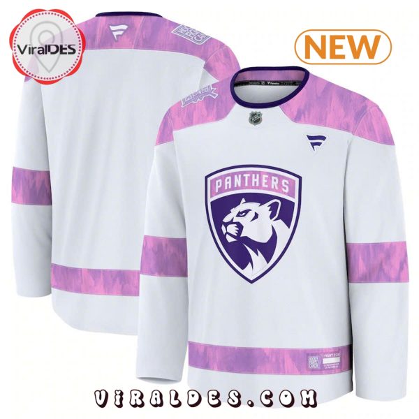 Florida Panthers Cancer Practice White Hockey Jersey