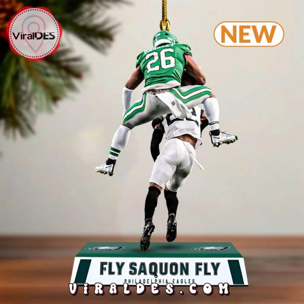 Fly Saquon Fly Philadelphia Eagles Christmas Ornaments