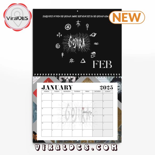 Gojira 2025 Happy New Year Calendar