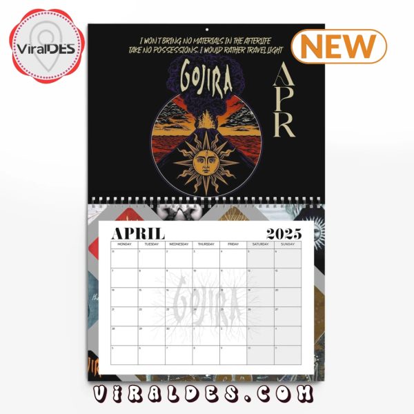 Gojira 2025 Happy New Year Calendar