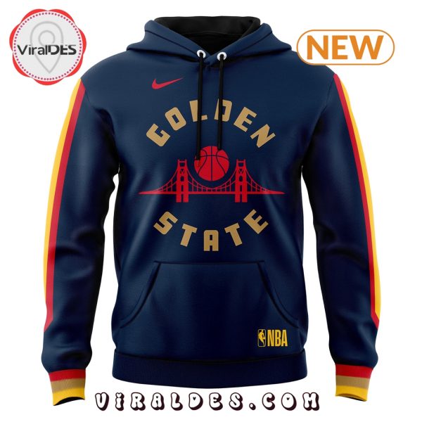 Golden State Warriors Nike 2024 Swingman Navy Hoodie