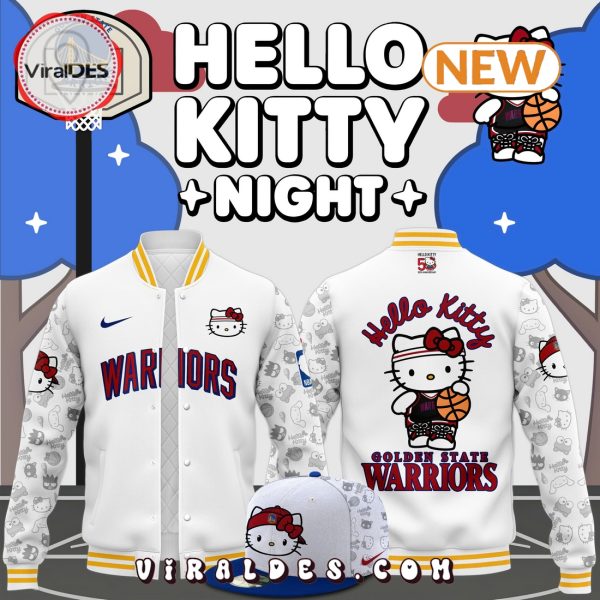 Golden State Warriors x Hello Kitty Night 2024 Baseball Jacket