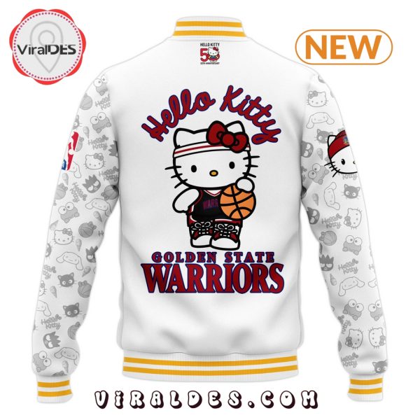 Golden State Warriors x Hello Kitty Night 2024 Baseball Jacket