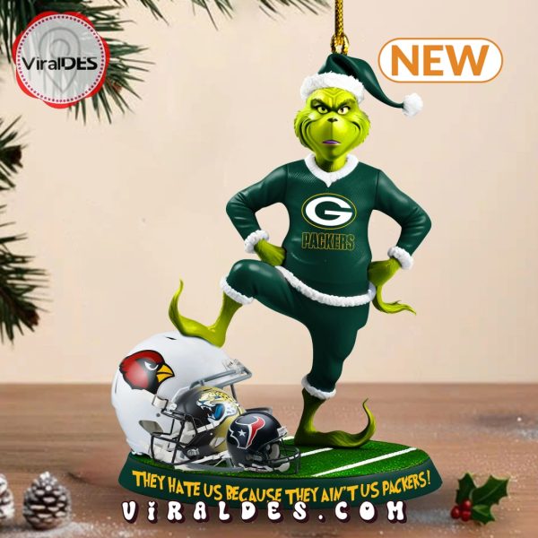 Green Bay Packers x The Grinch 2024 Christmas Ornaments