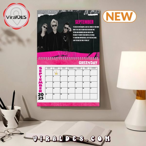 Green Day 2025 Happy New Year Calendar