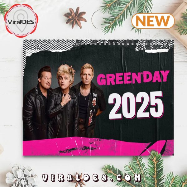 Green Day 2025 Happy New Year Calendar