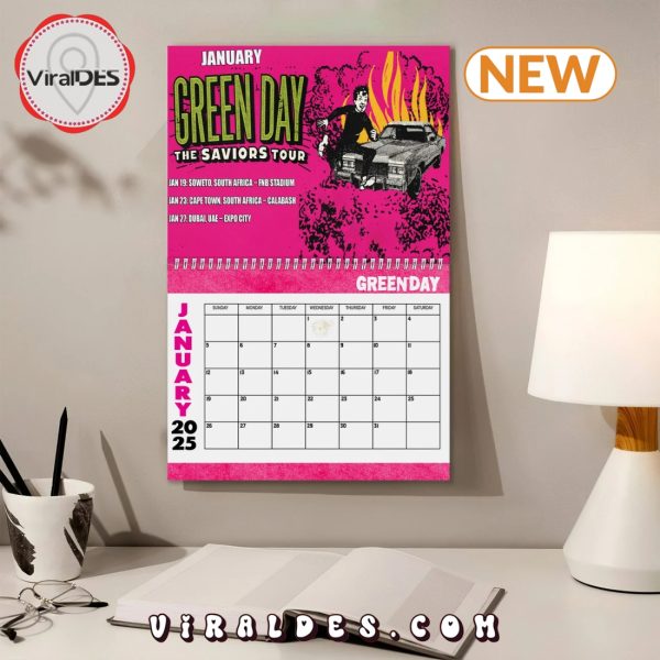 Green Day 2025 Happy New Year Calendar