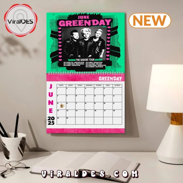 Green Day 2025 Happy New Year Calendar