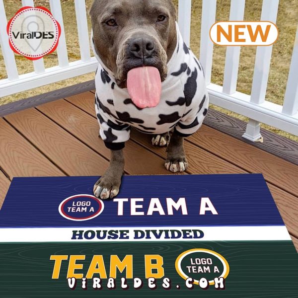 House Divided Team Personalized Doormat