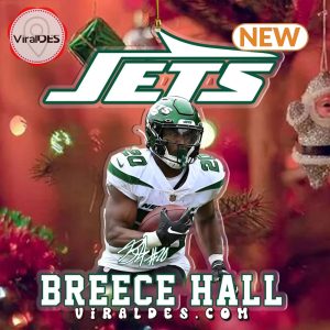 Breece Hall x New York Jets 2024 Christmas Ornaments