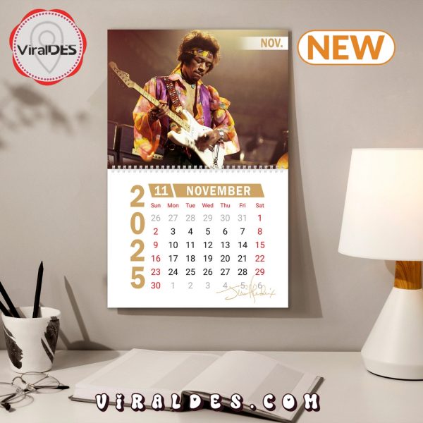 Jimi Hendrix 2025 Happy New Year Calendar