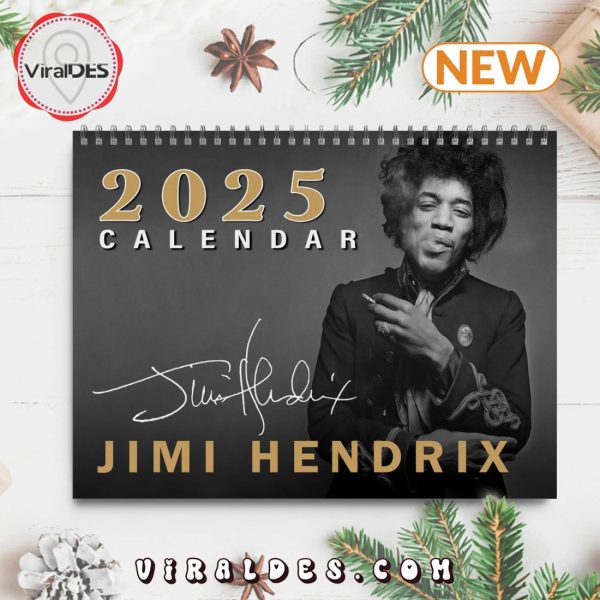 Jimi Hendrix 2025 Happy New Year Calendar