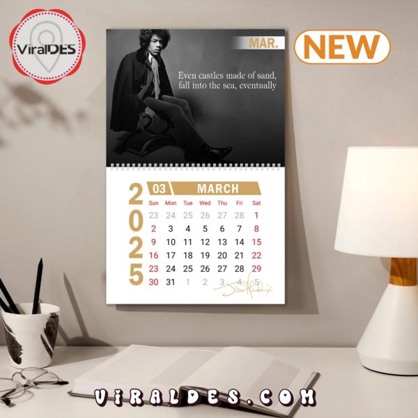 Jimi Hendrix 2025 Happy New Year Calendar