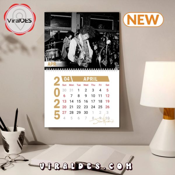 Jimi Hendrix 2025 Happy New Year Calendar