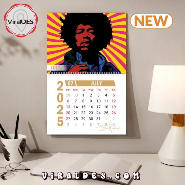 Jimi Hendrix 2025 Happy New Year Calendar