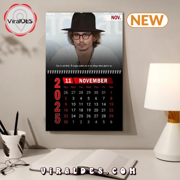 Johnny Depp 2025 Happy New Year Calendar