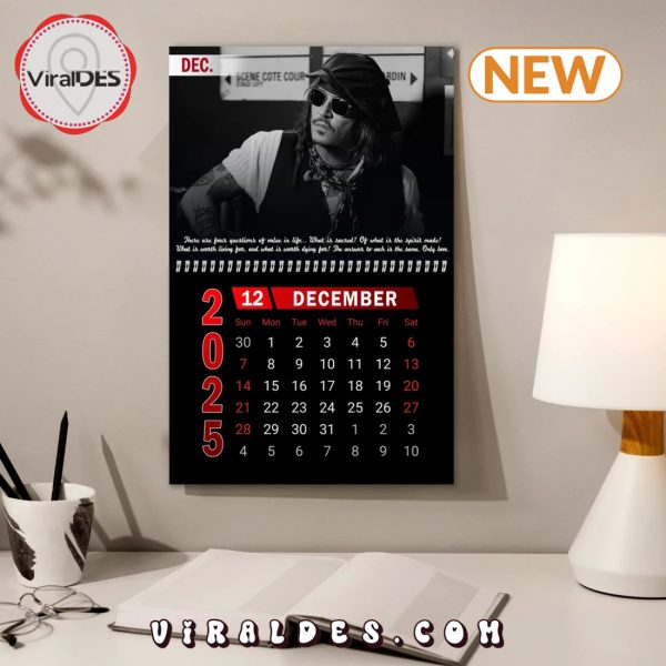 Johnny Depp 2025 Happy New Year Calendar