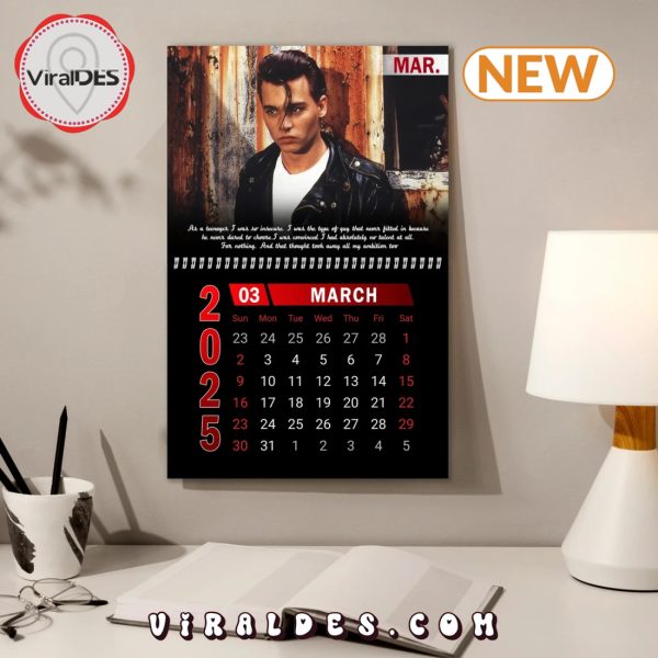 Johnny Depp 2025 Happy New Year Calendar