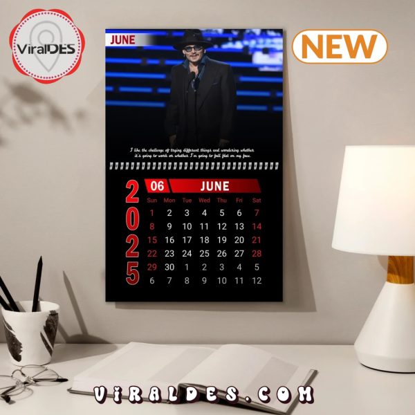 Johnny Depp 2025 Happy New Year Calendar