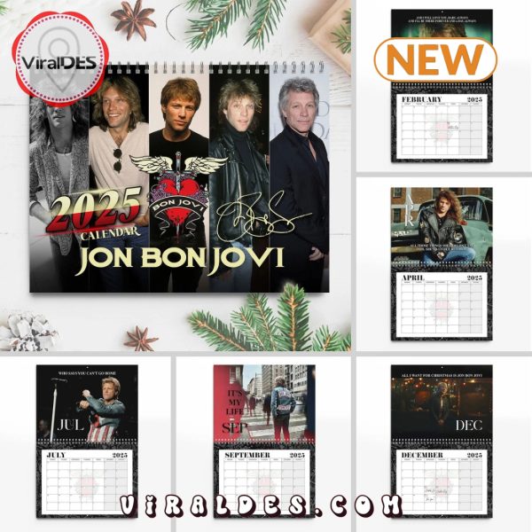 Jon Bon Jovi 2025 Happy New Year Calendar