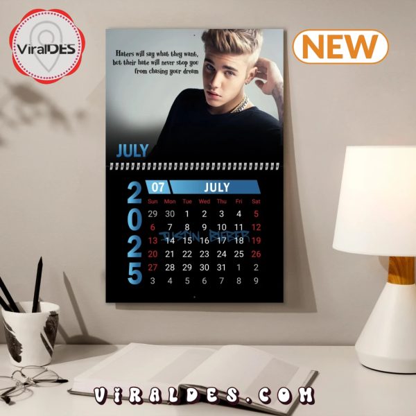 Justin Bieber 2025 Happy New Year Calendar