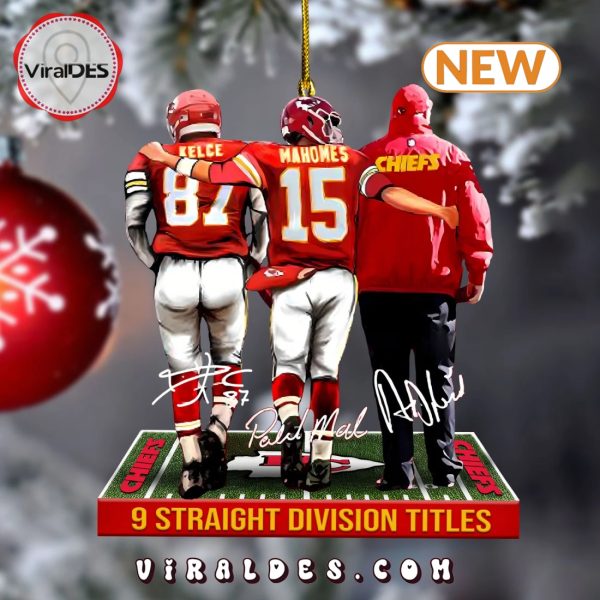 Kelce vs Mahomes Signatures Ornaments