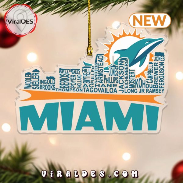 Miami Dolphins Christmas Ornaments