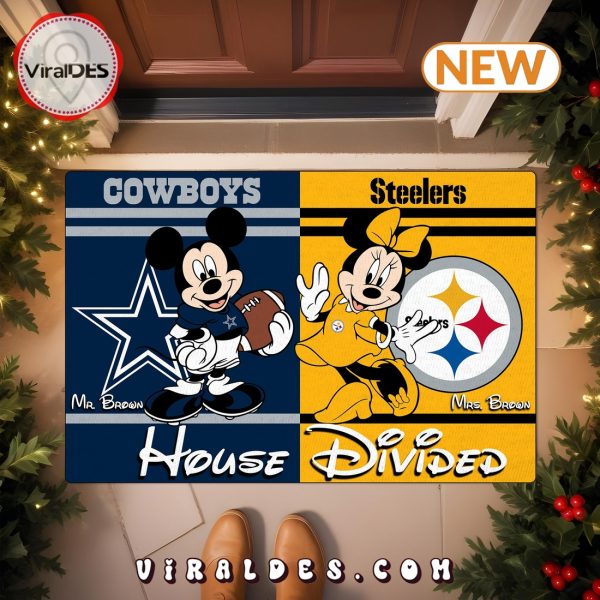 Mickey x Minnie House Divided Custom Doormat