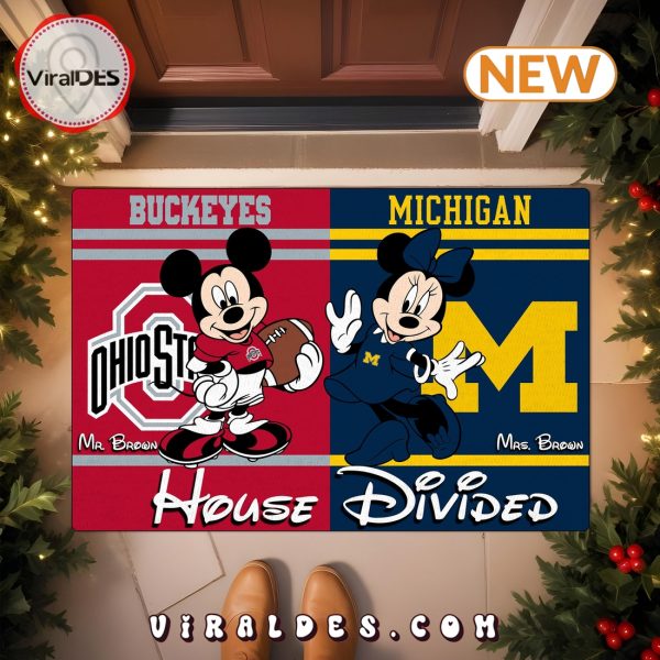 Mickey x Minnie House Divided Custom Doormat