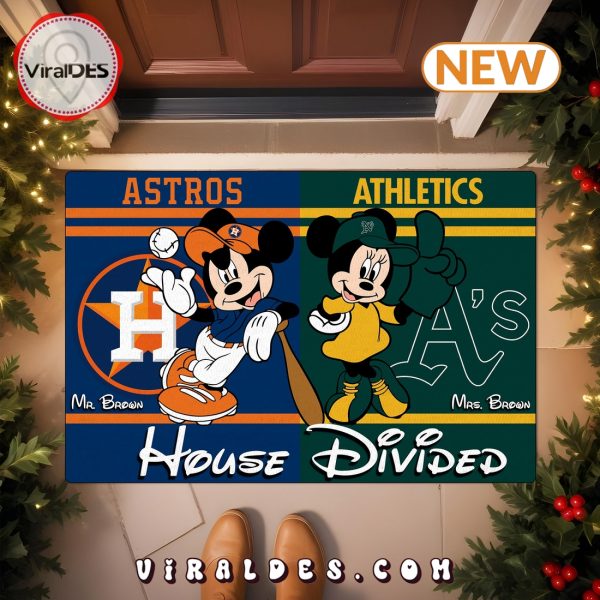 Mickey x Minnie House Divided Custom Doormat