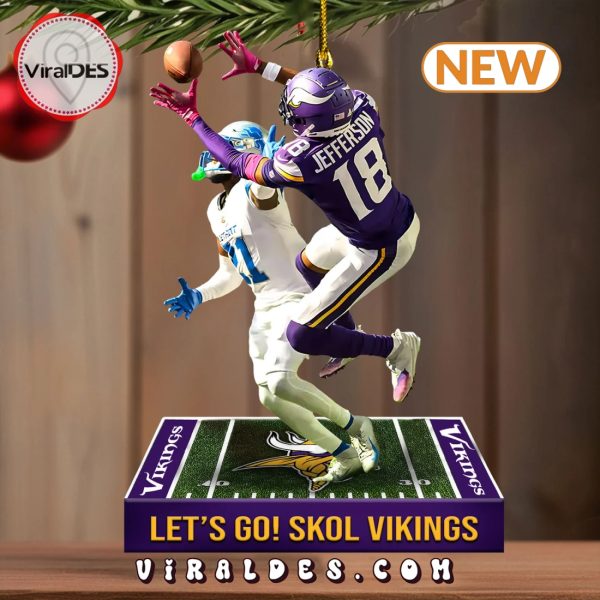 Minnesota Vikings Justin Jefferson Ornaments