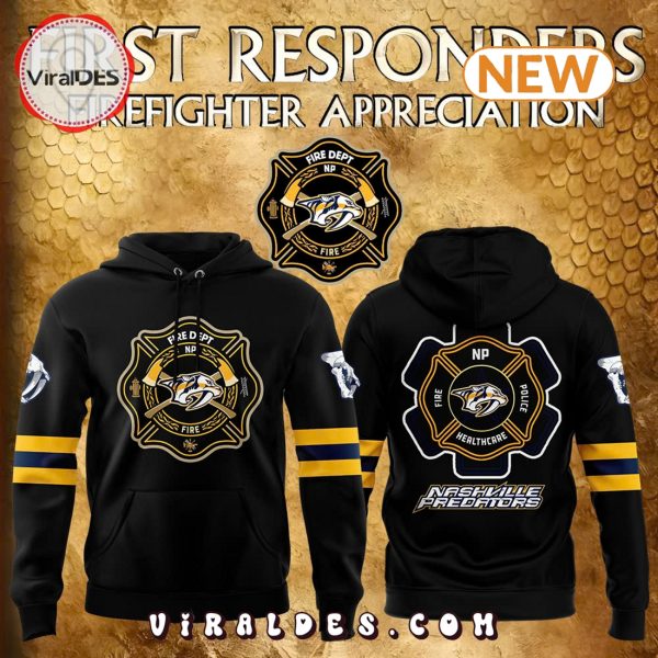 Nashville Predators 2024 Firefighter Appreciation Hoodie