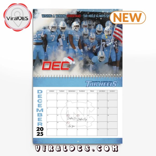 North Carolina Tar Heels 2025 Happy New Year Calendar