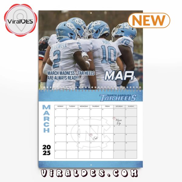 North Carolina Tar Heels 2025 Happy New Year Calendar