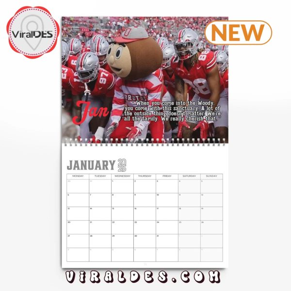 Ohio State Buckeyes 2025 Happy New Year Calendar