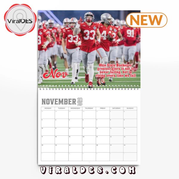 Ohio State Buckeyes 2025 Happy New Year Calendar