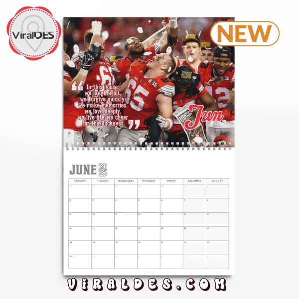 Ohio State Buckeyes 2025 Happy New Year Calendar