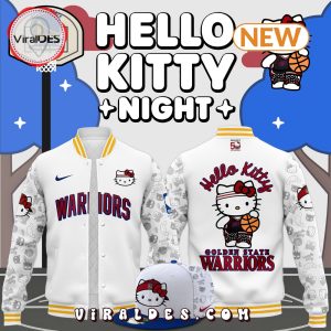 Golden State Warriors x Hello Kitty Night 2024 Baseball Jacket