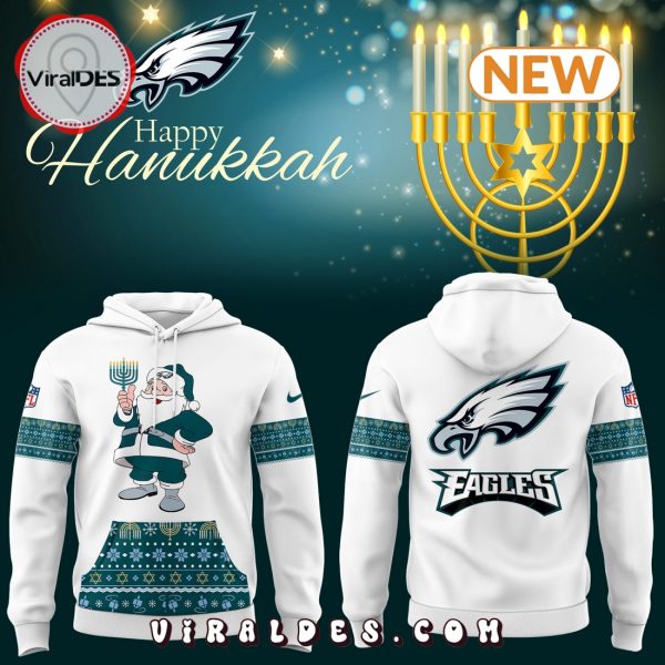 Philadelphia Eagles x Happy Hanukkah Christmas Hoodie, Jogger, Cap