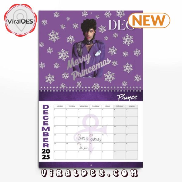 Prince 2025 Happy New Year Calendar