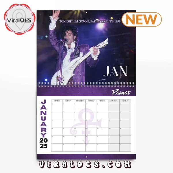 Prince 2025 Happy New Year Calendar