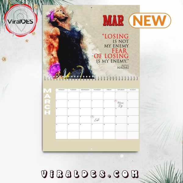 Rafael Nadal 2025 Happy New Year Calendar