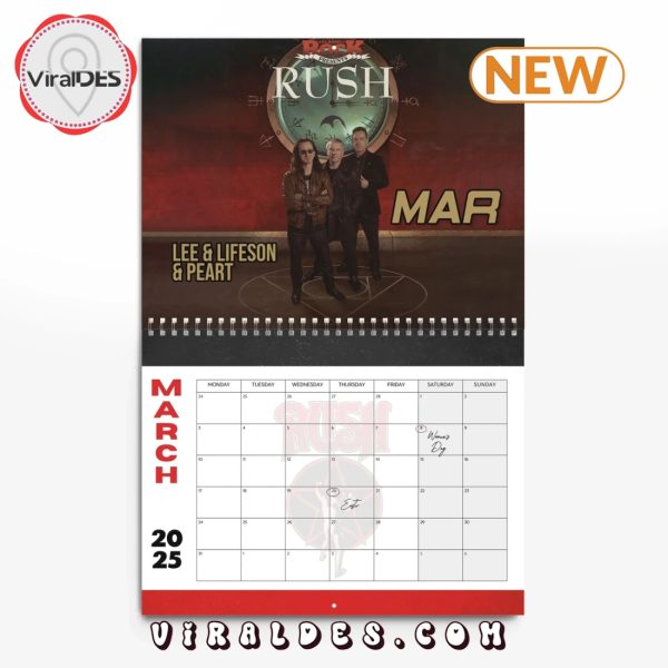 Rush 2025 Happy New Year Calendar