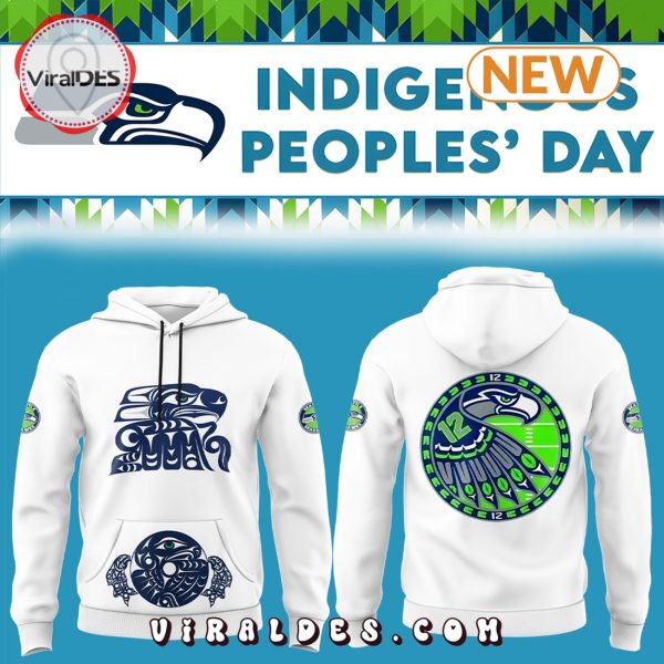 Seattle Seahawks 2024 Indigenous Peoples Day White Hoodie