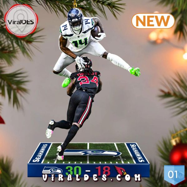 Seattle Seahawks DK Metcalf Ornaments