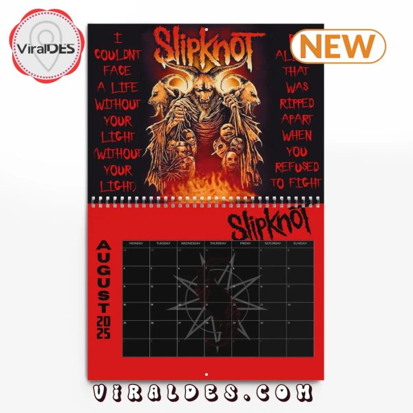 Slipknot 2025 Happy New Year Calendar