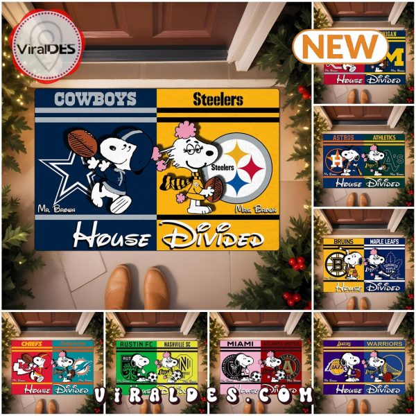 Snoopy x Fifi House Divided Custom Doormat